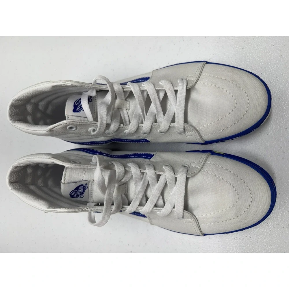 Vans Sk8-Hi Womens 7 White Paint Splatter True White High Top Sneakers